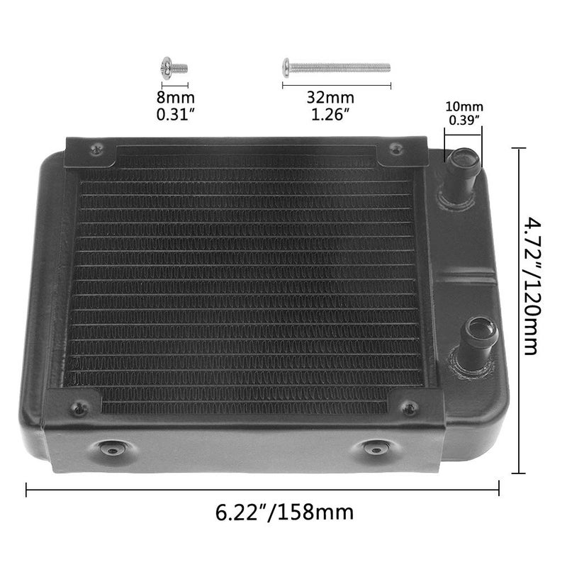 BXQINLENX 18 Pipe Aluminum Heat Exchanger Radiator for PC CPU CO2 Laser Water Cool System Computer 120mm(A) - Image 2